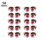 10Pairs Long Eyelashes Cute Love Cartoon Eyes Stickers Anime Figurine Doll Face Organ Paster Clay Decals DIY Doll Accessories