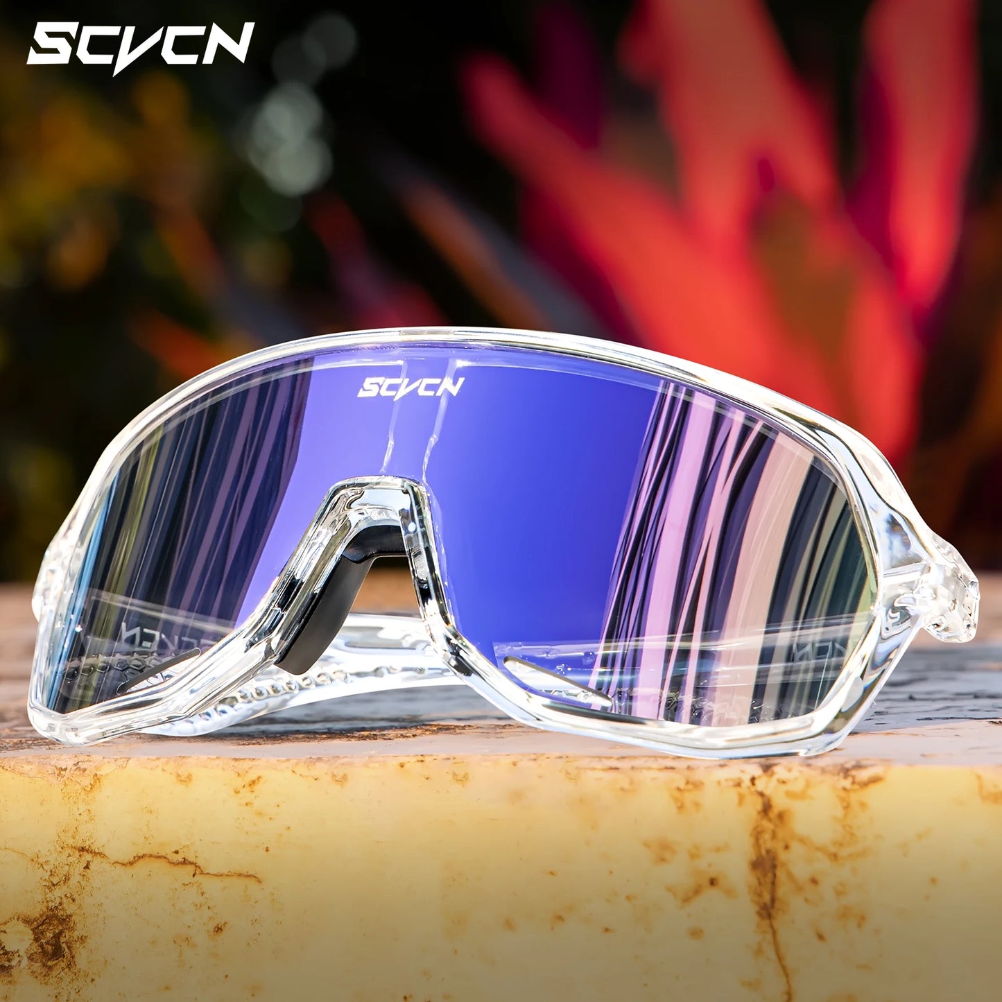 SCVCN Cycling Glasses Photochromic Cycling Sunglasses UV400 Bicycle Eyewear Sports MTB Outdoor Bike Goggles Sunglasses Eyepieces