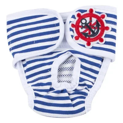 Striped Female Dog Diaper Washable Dog Physiological Pants for Small Medium Dogs Diaper Panties Chihuahua Pet Underwear S-Xxl