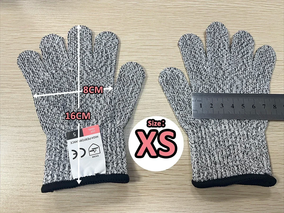 HPPE Level 5 Safety Anti Cut Gloves High-strength Industry Kitchen Gardening Anti-Scratch Anti-cut Glass Cutting Multi-Purpose