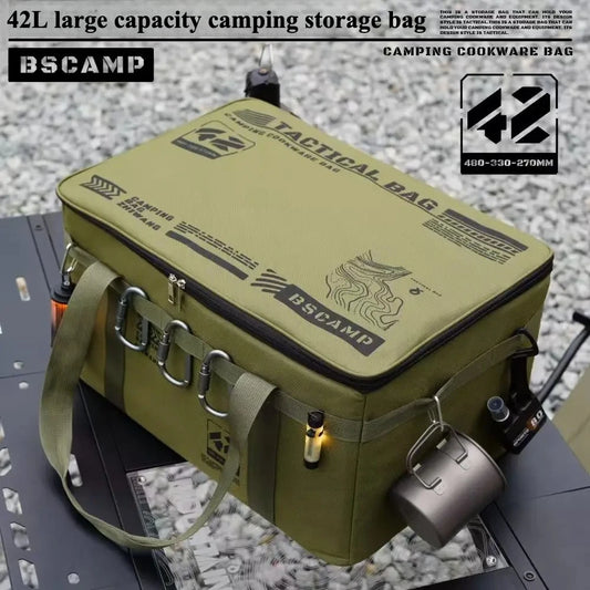 Outdoor storage bag Large capacity folding storage box Picnic camping equipment storage box Portable waterproof