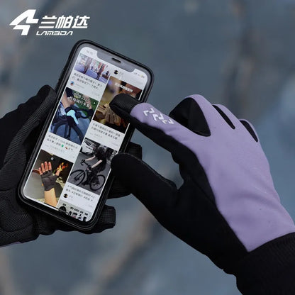 Lameda Men's Cycling Gloves Windproof Winter Gloves For Men Anti-slip Thermal Gloves Touch Screen Cycling Gloves