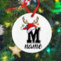 Personalized Christmas Ornament Custom Name Photo Prop Pendant Xmas Party Photography Accessories Ornament Xmas Keepsake Gift