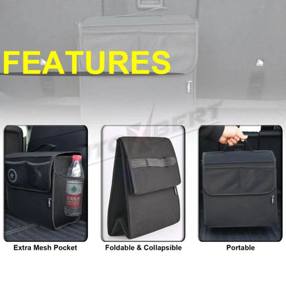 Universal Car Trunk Organizer Auto Boot Organiser Storage Box Bag Portable Felt Tidy Non-slip Tool Bag Foldable Car Accessories