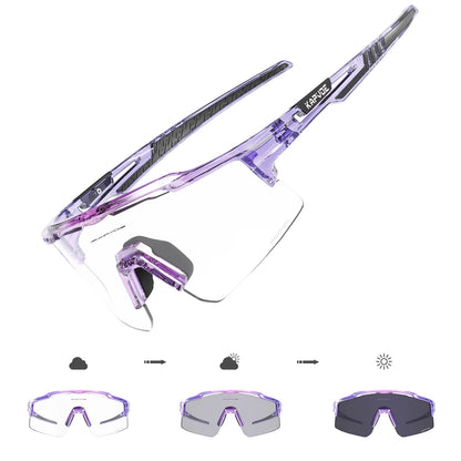 KAPVOE Woman Photochromic Sunglasses UV400 Bike Bicycle Glasses Men's Sports Cycling Eyewear Outdoor MTB Glasses Bike Goggles
