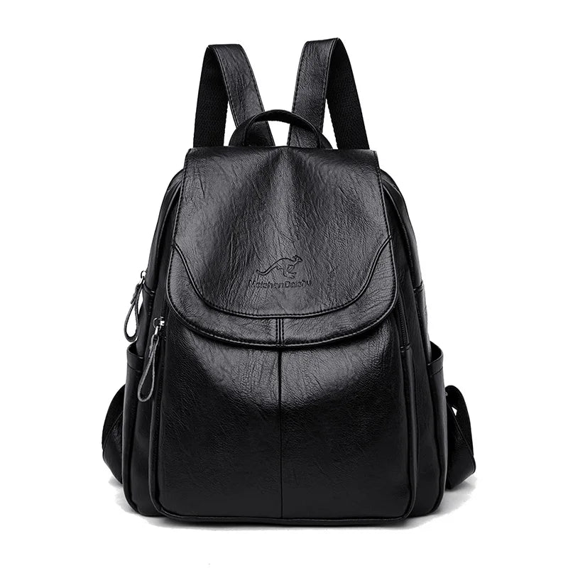 Luxury Women Genuine Leather Backpack Fashion Designer Female Soft Cow Leather School Bag Large Capacity Travel Bags Mochila Sac