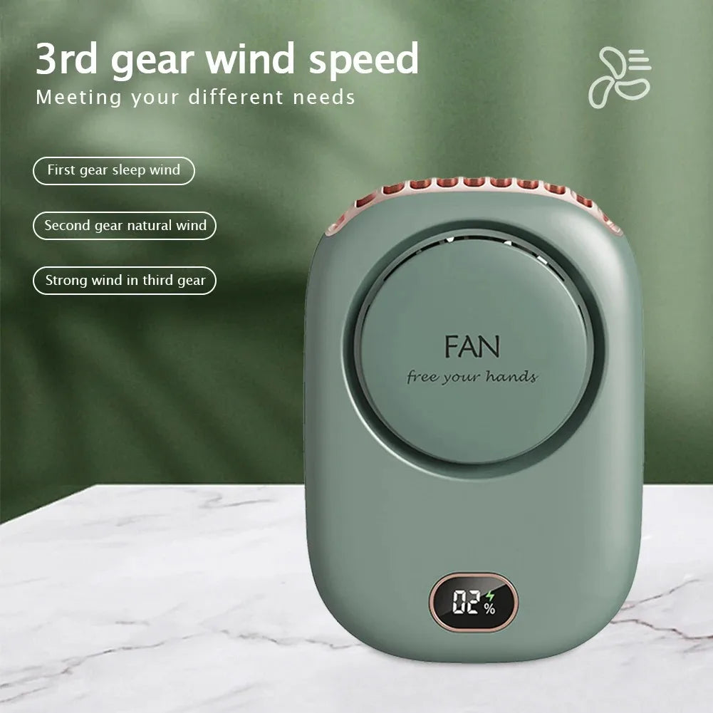 Xiaomi Portable Hanging Neck Fan Mini Cooling Waist Fans Bladeless USB Rechargeable Sports Cooler Fan For Outdoor Sports Travel