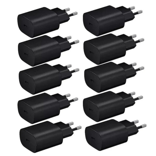 5/10pcs 25W Fast Charging Type C PD Wall Charger USB-C Power Adapter For Samsung S20 S21 S22 S23 Note 20 Extra Cable