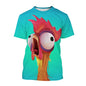 2024 Fashion Graphic Chicken 3D Printing Men's T-shirt Funny Anime Chicken Unisex Casual Short Sleeve tees tops
