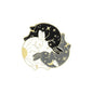 Cartoon Black White Animal Hug Enamel Pins Fox Koi Fish Dinosaur Deer Rabbit Crescent Ghost Alloy Brooch Badge Fashion Jewelry