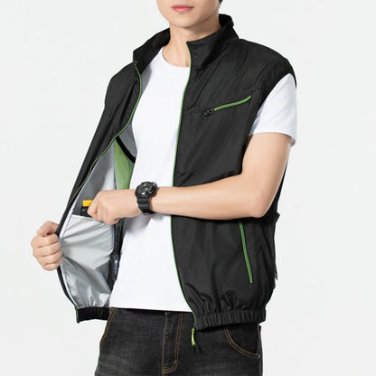 Cooling Vest Ice Fan Vest 3 Gears USB Heat Resistant Air Conditioner Clothes Vest Breathable Wearable Cooling Fan Vest Camping