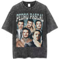 Vintage Pedro Pascal T Shirt Washed Harajuku Pascal Merch Retro Tshirt Hip Hop Bootleg Style Streetwear Shirt 2023 New Arrival