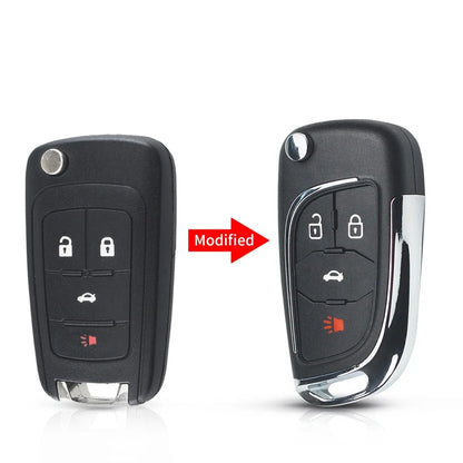 Dandkey Flip Remote Car Key Shell Case For Chevrolet Cruze Epica Lova Camaro Impala For Opel Astra J Corsa E Insignia Zafira C