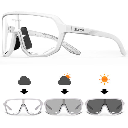 SCVCN Cycling Glasses Photochromic Cycling Sunglasses UV400 Bicycle Eyewear Sports MTB Outdoor Bike Goggles Sunglasses Eyepieces