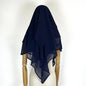 2024 Summer Three-layer Chiffon Hijab Solid Color Khimar Adjustable Women's Gauze Ethnic Shawl Breathable and Comfortable Hijab