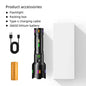 High Power Spotlight Long Range LED Flashlight Fluorescent Absorbing Film Luminous Colorful Zoom Flashlight Camping Emergency