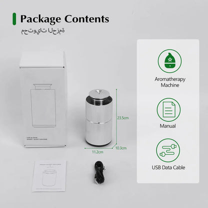 NAMSTE Office Aromatherapy Machine 20ml Capacity USB Rechargeable Car Home Premium Metal Aromatherapy Essential Oil Diffuser
