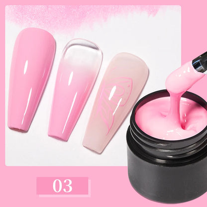 BOZLIN 5ML Color Solid Nail Gel Colorful Painting Nail Art Varnish Semi Permanent Solid Polish UV Nail Gel Top Coat Manicure