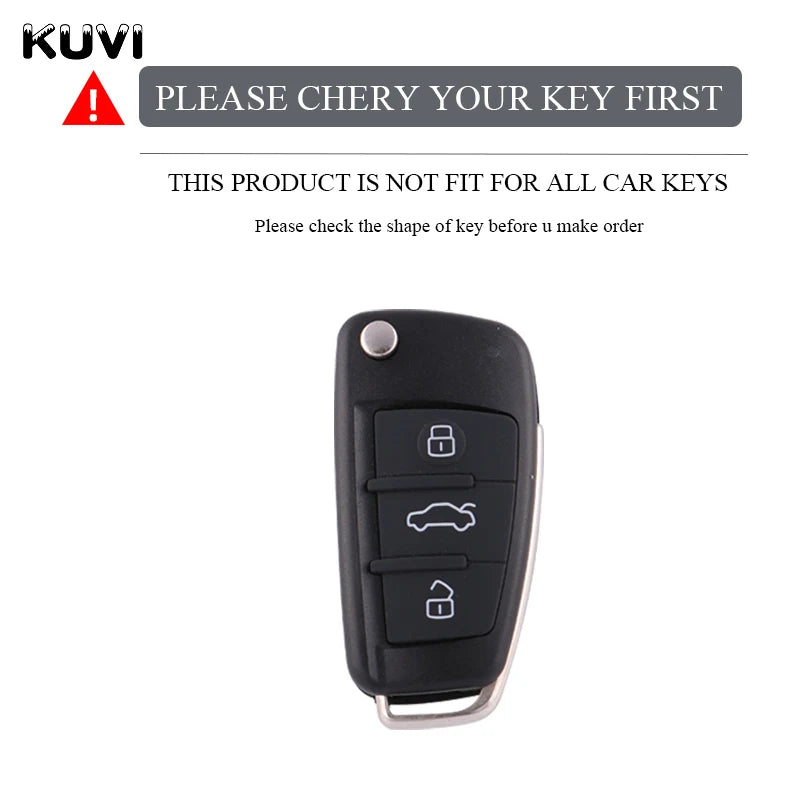 Soft TPU Car Flip Key Case Cover Holder For Audi A1 A3 A6 A6L Q2 Q3 Q7 TTS R8 S6 RS3 Key Protection Shell Fob Accessories