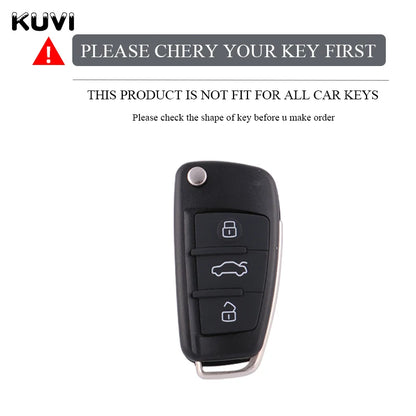 Soft TPU Car Flip Key Case Cover Holder For Audi A1 A3 A6 A6L Q2 Q3 Q7 TTS R8 S6 RS3 Key Protection Shell Fob Accessories