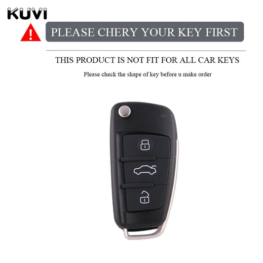 Soft TPU Car Flip Key Case Cover Holder For Audi A1 A3 A6 A6L Q2 Q3 Q7 TTS R8 S6 RS3 Key Protection Shell Fob Accessories