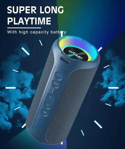 Ortizan Wireless Bluetooth Speaker with 40W HD Sound and Bass, IPX7 Waterproof,30H Playtime, Bluetooth 5.3, Handsfree, TF/AUX in