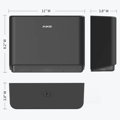 AIKE Professional Paper Towel Holder Wall Mount Punch Free Tissue Dispenser with Smart Lock Paper Box for Toilet Bedroom Kitchen