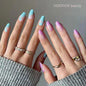24pcs Black 3D Bow Almond Fake Nails Tips Pearl Love Sequin Design False Nails Art Removable Waterproof Artificial Press on Nail