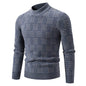 2025 High Quality Men's New Autumn and Winter Casual Warm Color Block Sweater Knit Tops Man Clothes