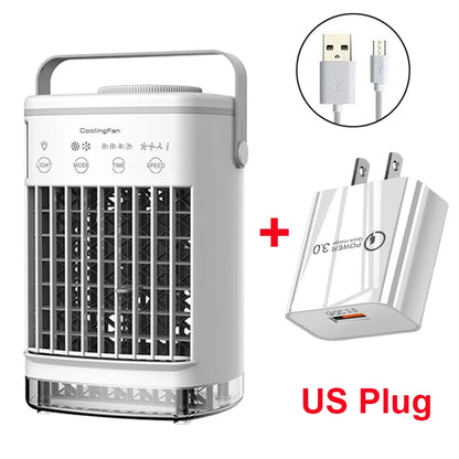 Portable Cooler Air Conditioner Mini Cooling Fans USB Air Conditioning 700ML Ice Water Air Conditioner With Humidifier For Home