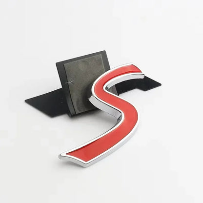 3D Metal Red Mini Cooper S Badge Emblem Sticker Decal for Mini R50 R52 R53 R56 R57 R58 F55 F56 Car Styling Accessories