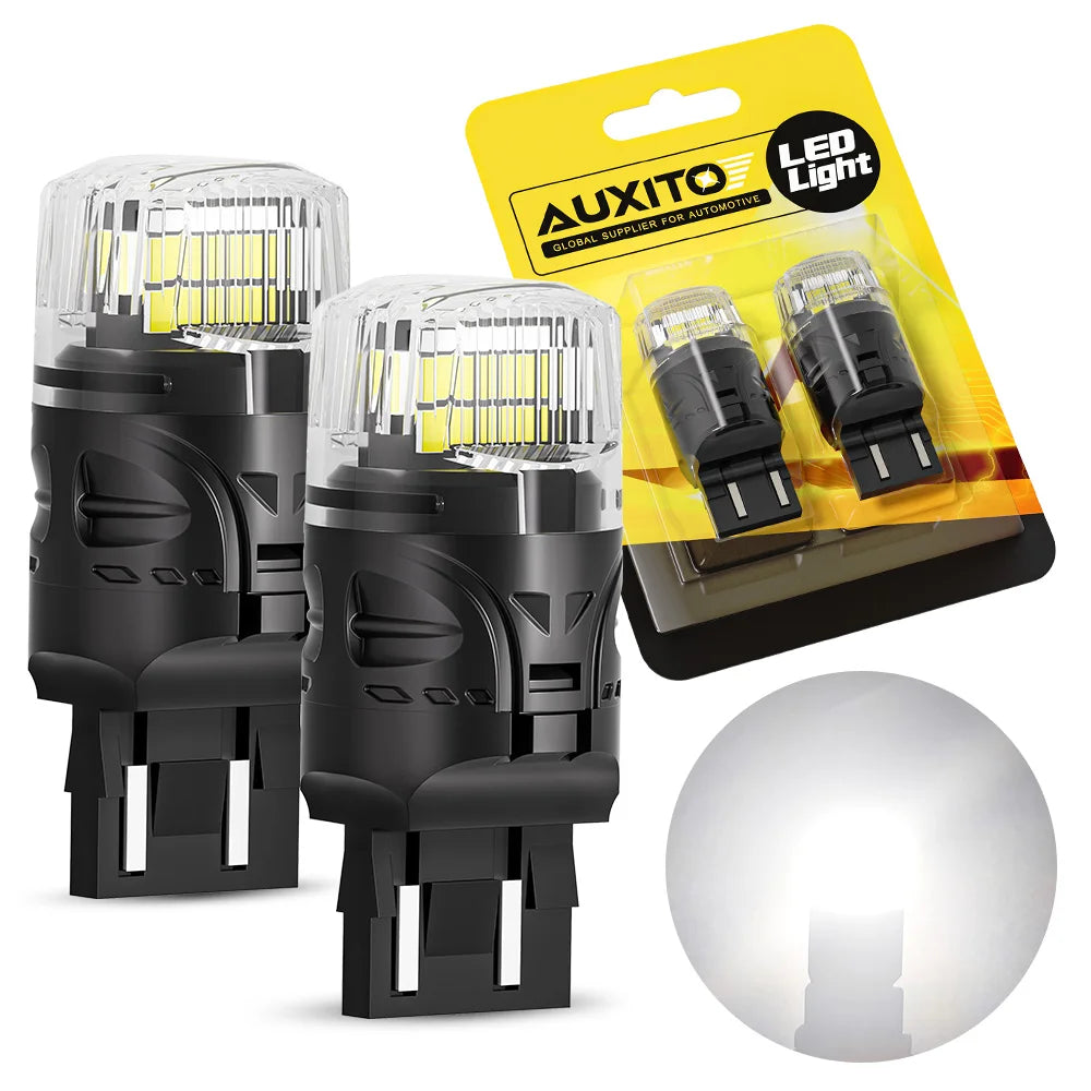 AUXITO 2X T20 7443 LED Bulb W21/5W 7440 W21W LED White Reverseing Light Car Parking Position Light DRL Daytime Running Lamp 12V