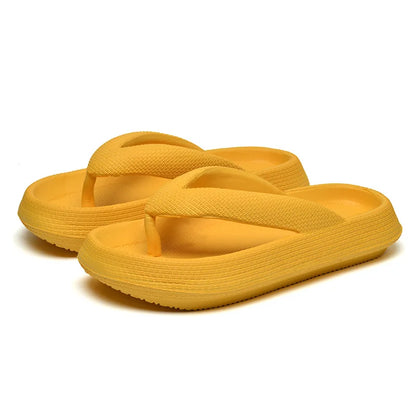 Men'S Platform Flip Flops Summer Soft Sole Eva Slippers For Men Outdoor Casual Beach Shoes Home Non-Slip Bathroom Slides Shoes