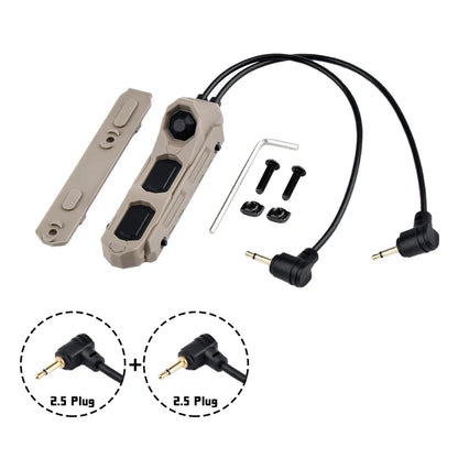 WADSN Airsoft Axon Tactical Dual Function Switch Remote Button M300 M600 SF Plug NGAL PEQ OGL L3 Laser FIT Mlok Keymod 20mm Rail