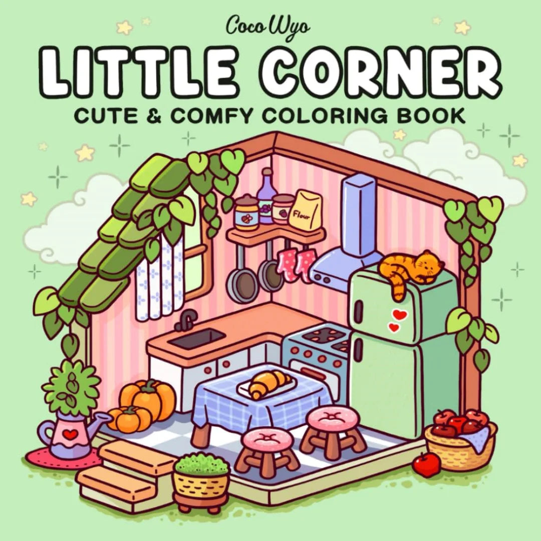 Cartoon Coloring Book For Adults And Teens Featuring Adorable Creatures for Christmas Gifts To Relax In A Cozy Hygge Moment