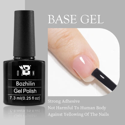 BOZLIN 5ML Color Solid Nail Gel Colorful Painting Nail Art Varnish Semi Permanent Solid Polish UV Nail Gel Top Coat Manicure
