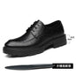 5 8 10 Cm Heel Shoes Men Fashion Casual Cow Leather Men's Dress Shoes British Breathable Groom Platform Wedding Shoes Male