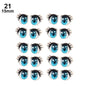 10Pairs Long Eyelashes Cute Love Cartoon Eyes Stickers Anime Figurine Doll Face Organ Paster Clay Decals DIY Doll Accessories