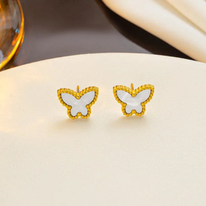 1/2/3Pcs 18K Gold Plated Stainless Steel Butterfly Bracelet for Women, Elegant Butterfly Hand Decor Necklace Bracelet Jewelry