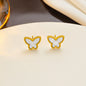 1/2/3Pcs 18K Gold Plated Stainless Steel Butterfly Bracelet for Women, Elegant Butterfly Hand Decor Necklace Bracelet Jewelry