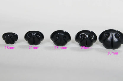 30pcs  15mm 18mm 20mm 22mm 25mm 30mm high quality  black plastic safety toy dog nose with hand press washer