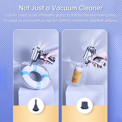 Handheld Car Vacuum Handheld Cordless Cleaner Portable Mini Air Duster & Hand Pump With 19000Pa Strong Suction USB Charge
