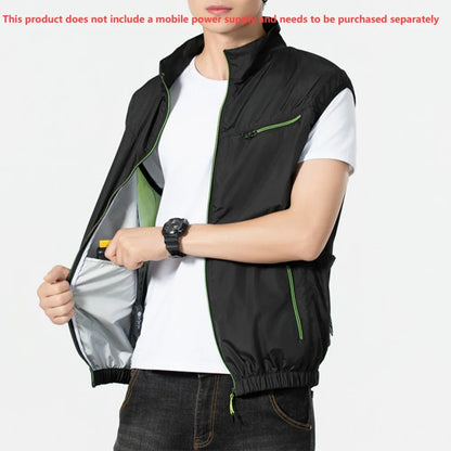 New Cooling Vest Ice Fan Vest Heat Resistant Air Conditioner Clothes Cooling Fan Vest for Summer Camping Fishing Vest Hiking