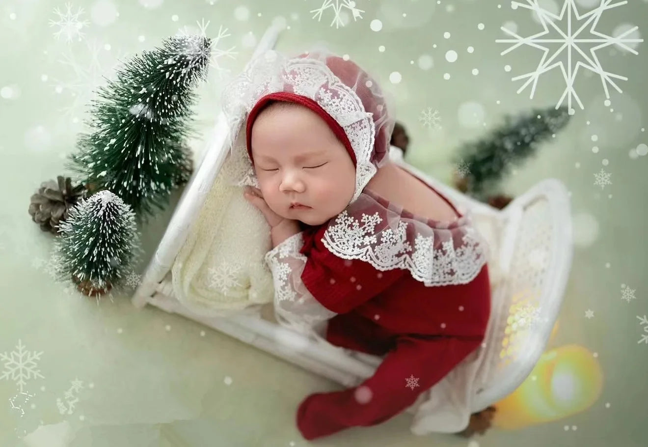 Newborn Christmas Outfit  Newborn photography props Baby Romper Jumpsuit  Photography  Studio Shoots Accessories