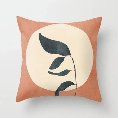 45*45cm simple plant print pattern cushion cover home decoration living room sofa chair pillow cover