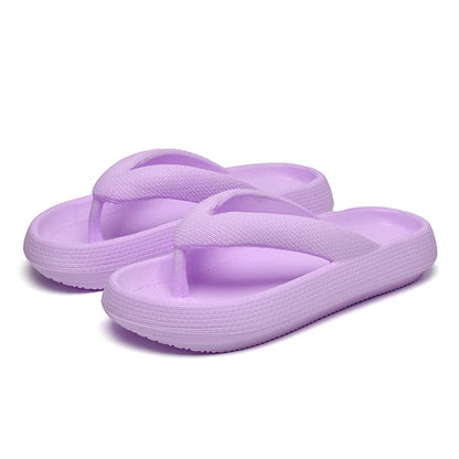 Men'S Platform Flip Flops Summer Soft Sole Eva Slippers For Men Outdoor Casual Beach Shoes Home Non-Slip Bathroom Slides Shoes