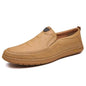 Men Casual Summer Footwear Breathable Mens Leisure Walk Loafers Genuine Leather Moccasins Hollow Out Slip on Male Driving Shoes