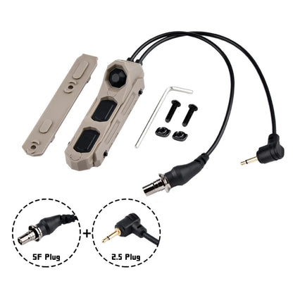 WADSN Airsoft Axon Tactical Dual Function Switch Remote Button M300 M600 SF Plug NGAL PEQ OGL L3 Laser FIT Mlok Keymod 20mm Rail