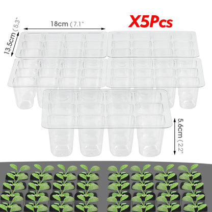 30W Heating Warm Mat 48-Holes Nursery Planting Seeds Starter Tray Garden Greenhouse Plants Seeds Seedling Adjustable Temperature