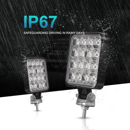 NLpearl 42W 48W Mini LED Work Light 12V 24V LED Light Bar Off Road Spotlight for Jeep Truck 4X4 Car SUV ATV Barra LED Headlights